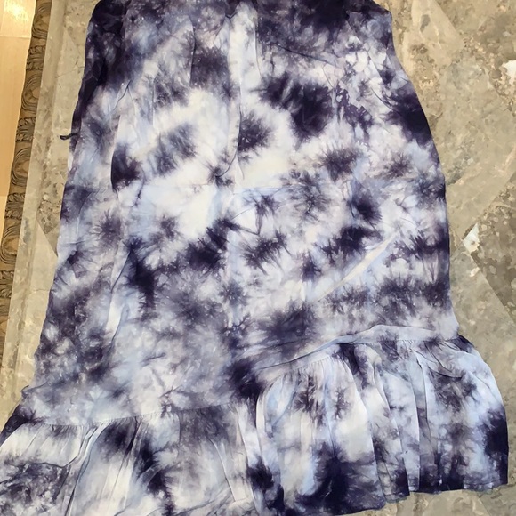 Violet Tie Dye Midi Spring Summer Dress - Picture 2 of 4